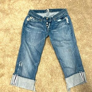 7 For All Mankind Crop Boy Cut jeans